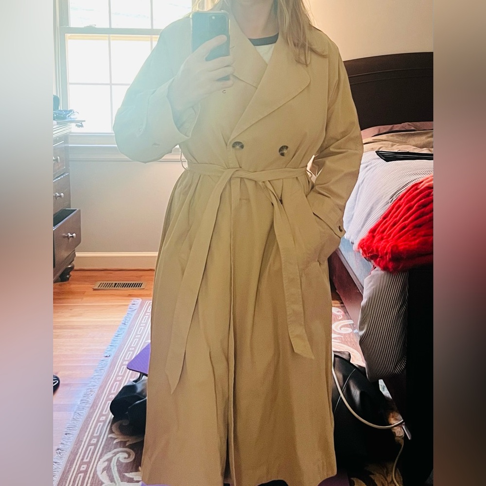 J. Crew Light Tan/Khaki Double-breasted A-line Trench